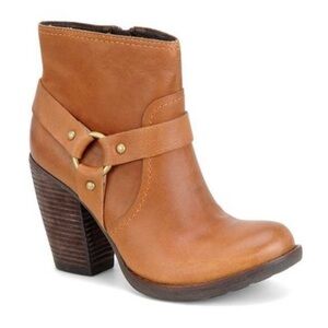 Kork Ease Farah Rust Brown Leather Harness Booties Ankle Boots Size 9.5 Western